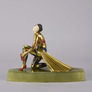 Gerdagp Art Deco Bronze & Ivory Statue