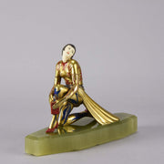 Gerdagp Art Deco Bronze & Ivory Statue