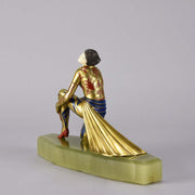 Gerdagp Art Deco Bronze & Ivory Statue