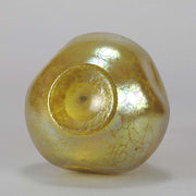 Golden Goose-neck Vase by Johann Loetz