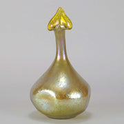 Golden Goose-neck Vase by Johann Loetz