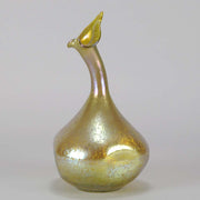 Golden Goose-neck Vase by Johann Loetz