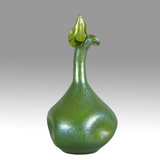 Loetz Glass - Goose Necked Vase by Johann Loetz - Hickmet Fine Arts