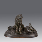 Chien et Pigeon -Pierre Jules Mene Bronze - Hickmet Fine Arts