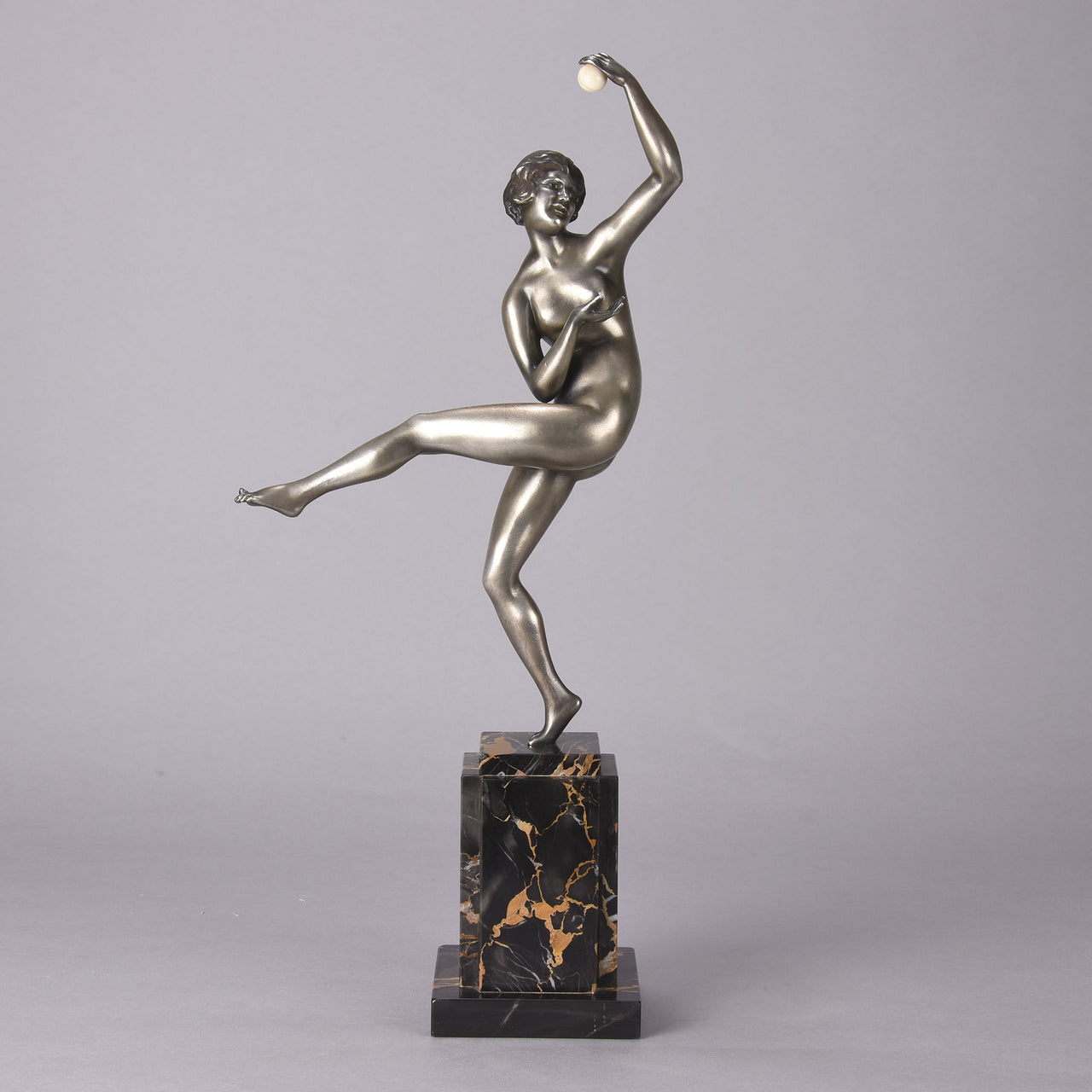 Guiraud Riviere Dancer with Ball - Art Deco Bronze- Hickmet Fine Arts 
