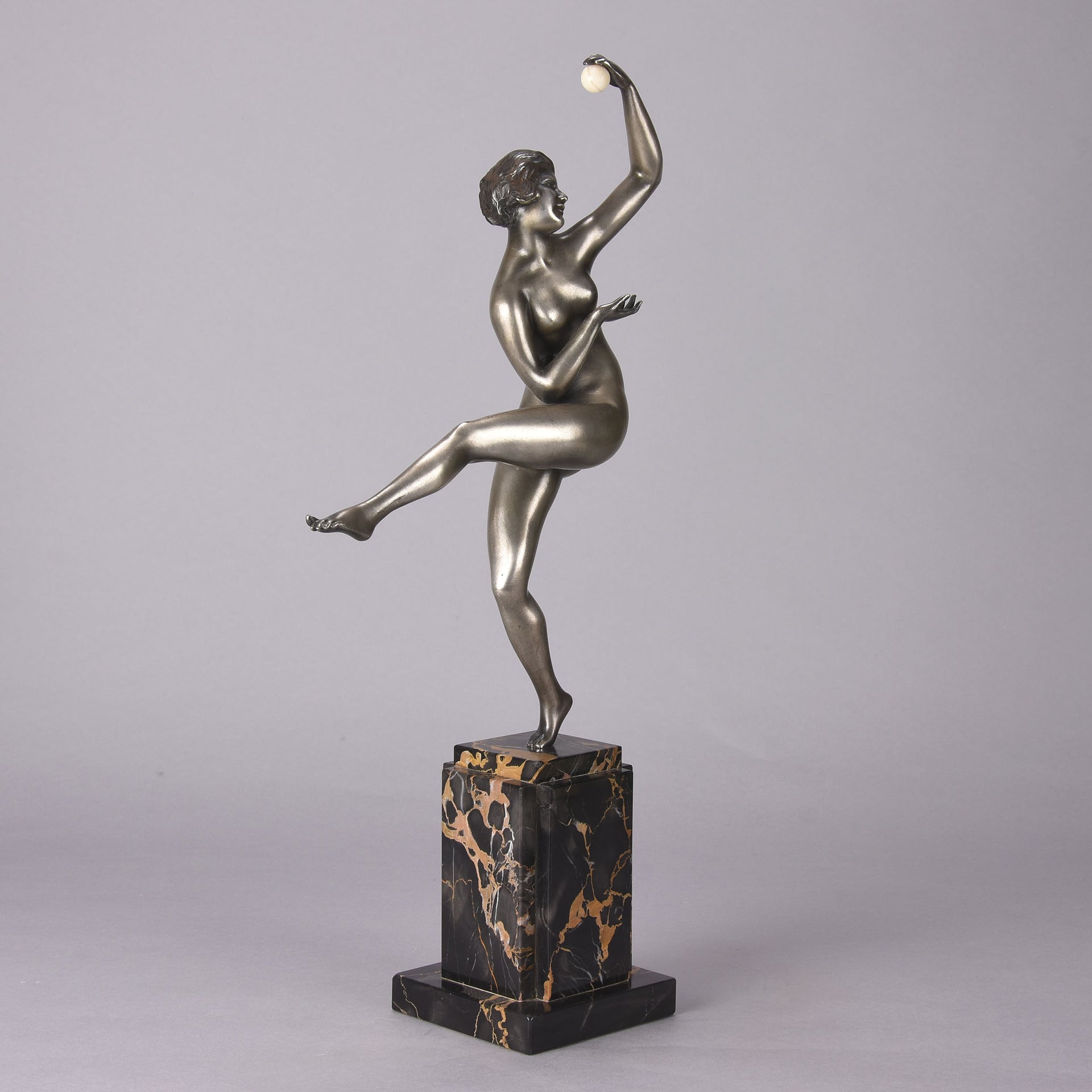 Guiraud Riviere Dancer with Ball - Art Deco Bronze- Hickmet Fine Arts 