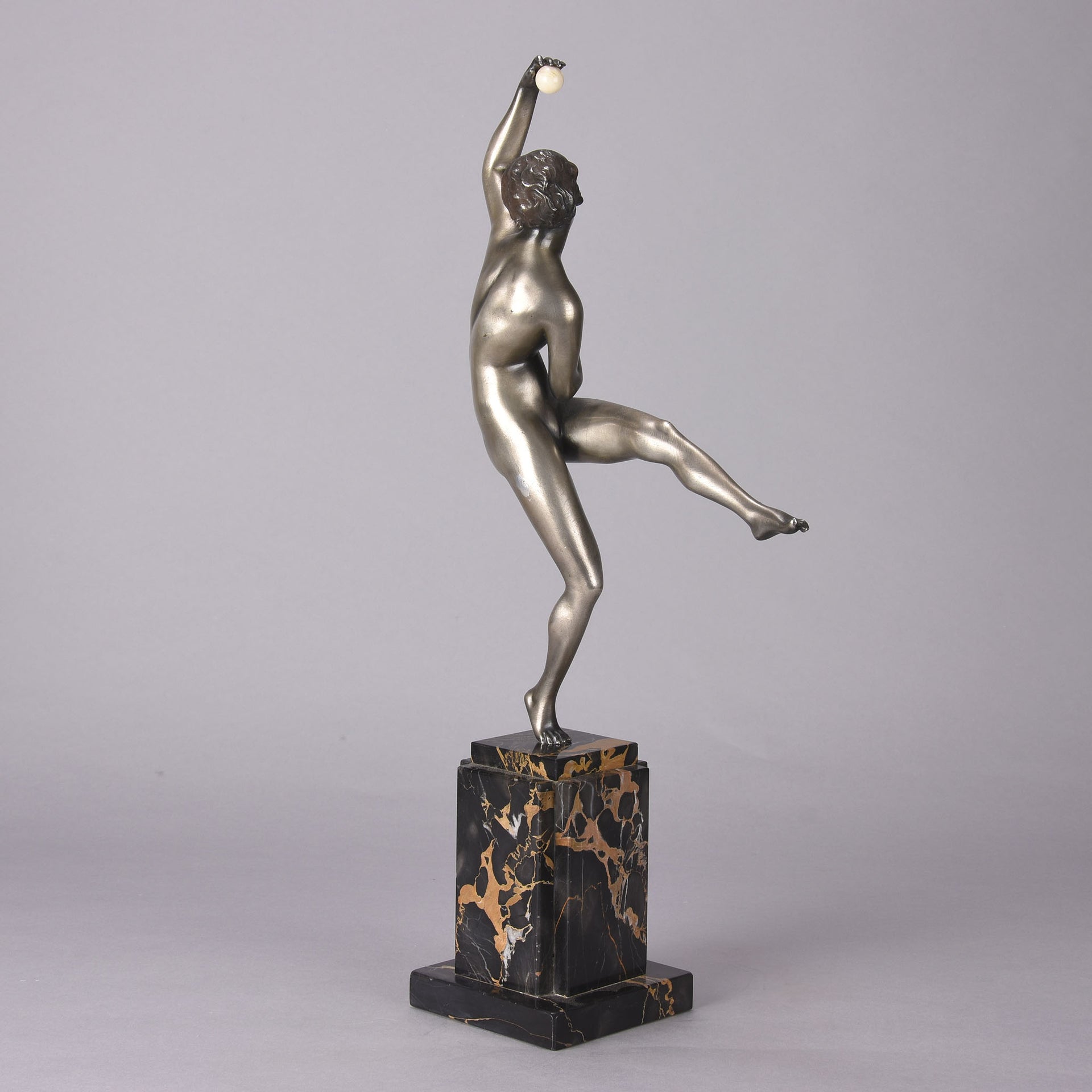 Guiraud Riviere Dancer with Ball - Art Deco Bronze- Hickmet Fine Arts 