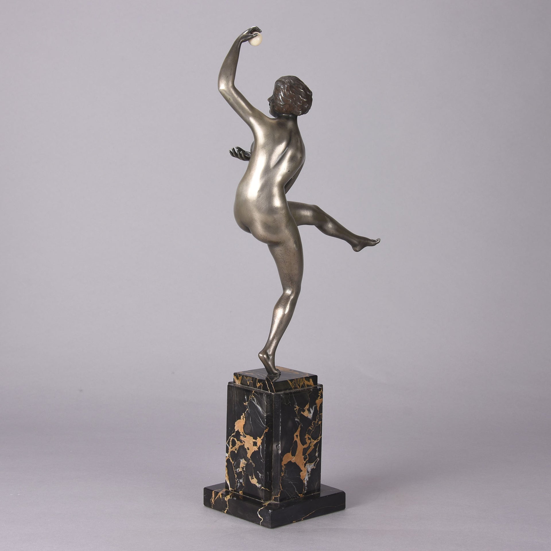 Guiraud Riviere Dancer with Ball - Art Deco Bronze- Hickmet Fine Arts 