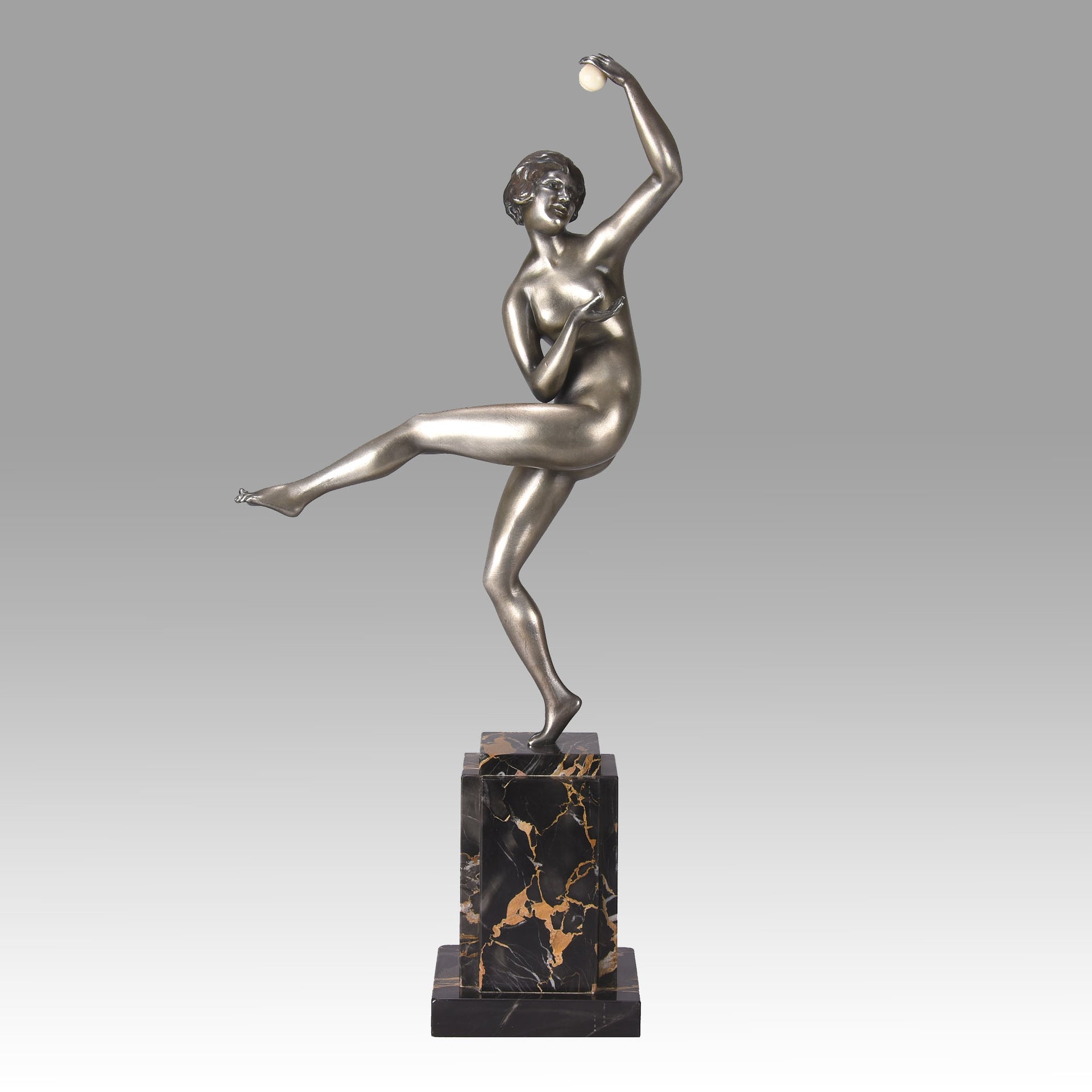 Guiraud Riviere Dancer with Ball - Art Deco Bronze- Hickmet Fine Arts 