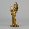 Art Nouveau Dancer by Hermann Eichberg an attractive late 19th Century Art Nouveau gilt bronze study of a beauty dressed in period attire with her hair tied back enjoying a dance.