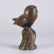 Resting Owl - Sieloff Bronze Owl - Hickmet Fine Arts 