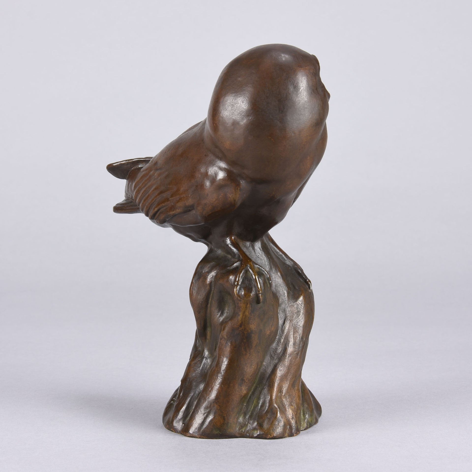 Resting Owl - Sieloff Bronze Owl - Hickmet Fine Arts 