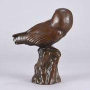 Resting Owl - Sieloff Bronze Owl - Hickmet Fine Arts 