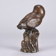 Resting Owl - Sieloff Bronze Owl - Hickmet Fine Arts 