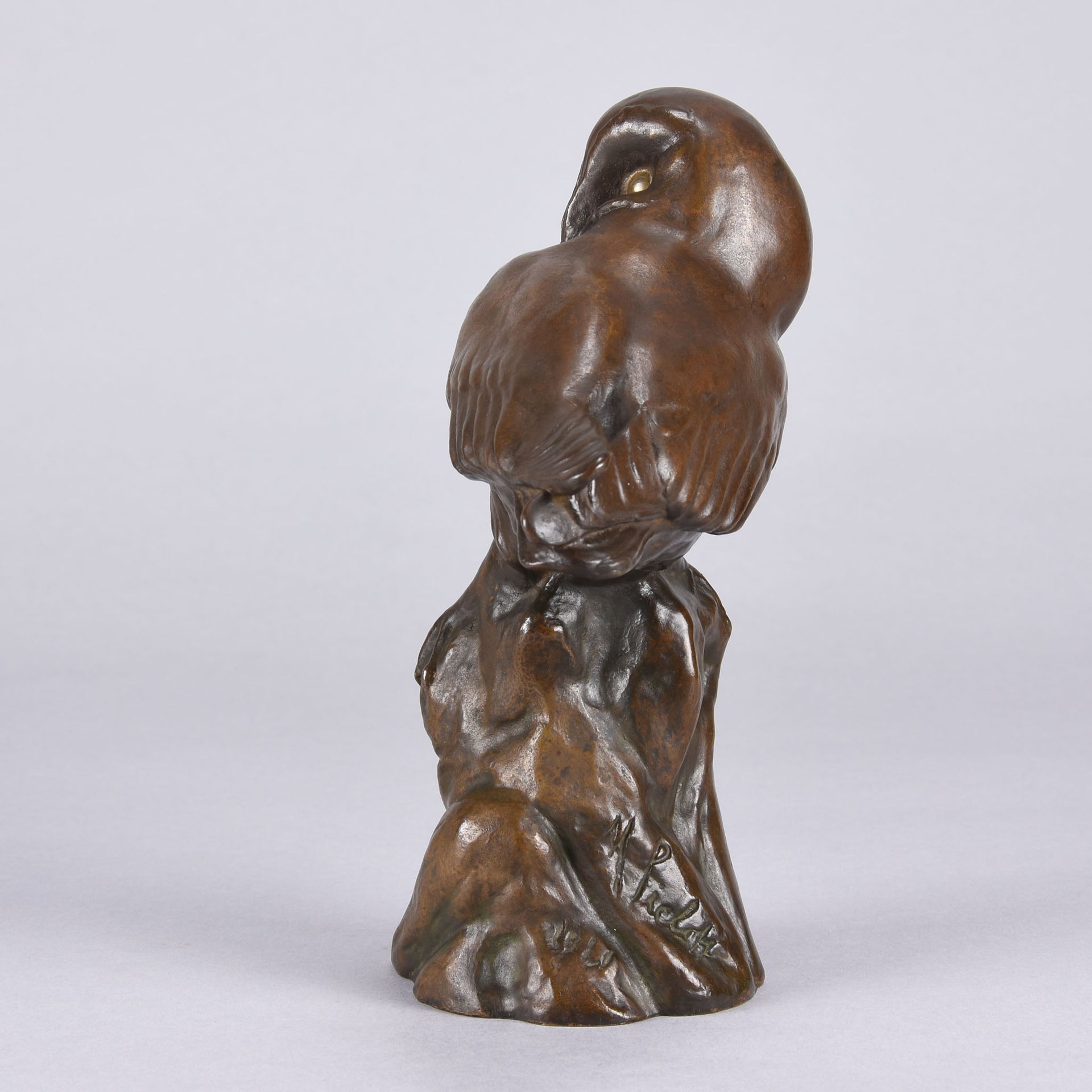 Resting Owl - Sieloff Bronze Owl - Hickmet Fine Arts 