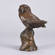 Resting Owl - Sieloff Bronze Owl - Hickmet Fine Arts 
