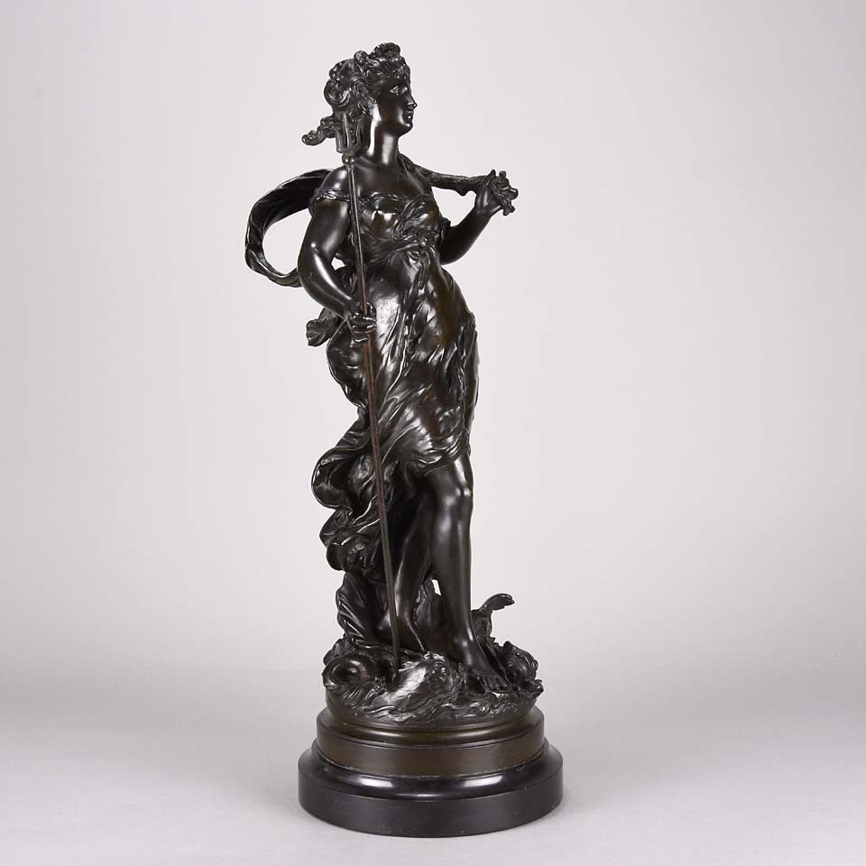Art Nouveau Hippolyte Moreau Bronze - Classical Maidens - Hickmet Fine Arts