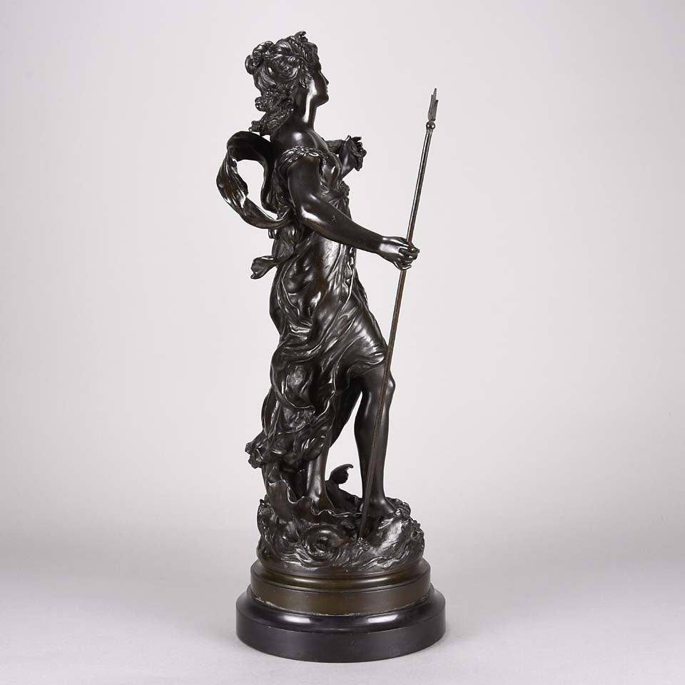 Art Nouveau Hippolyte Moreau Bronze - Classical Maidens - Hickmet Fine Arts