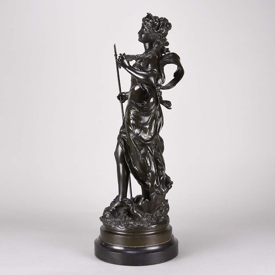 Art Nouveau Hippolyte Moreau Bronze - Classical Maidens - Hickmet Fine Arts