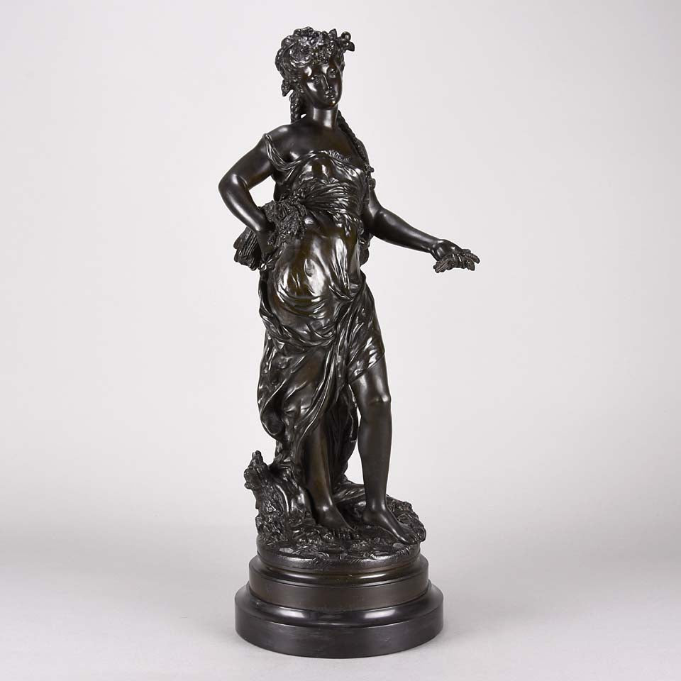 Art Nouveau Hippolyte Moreau Bronze - Classical Maidens - Hickmet Fine Arts
