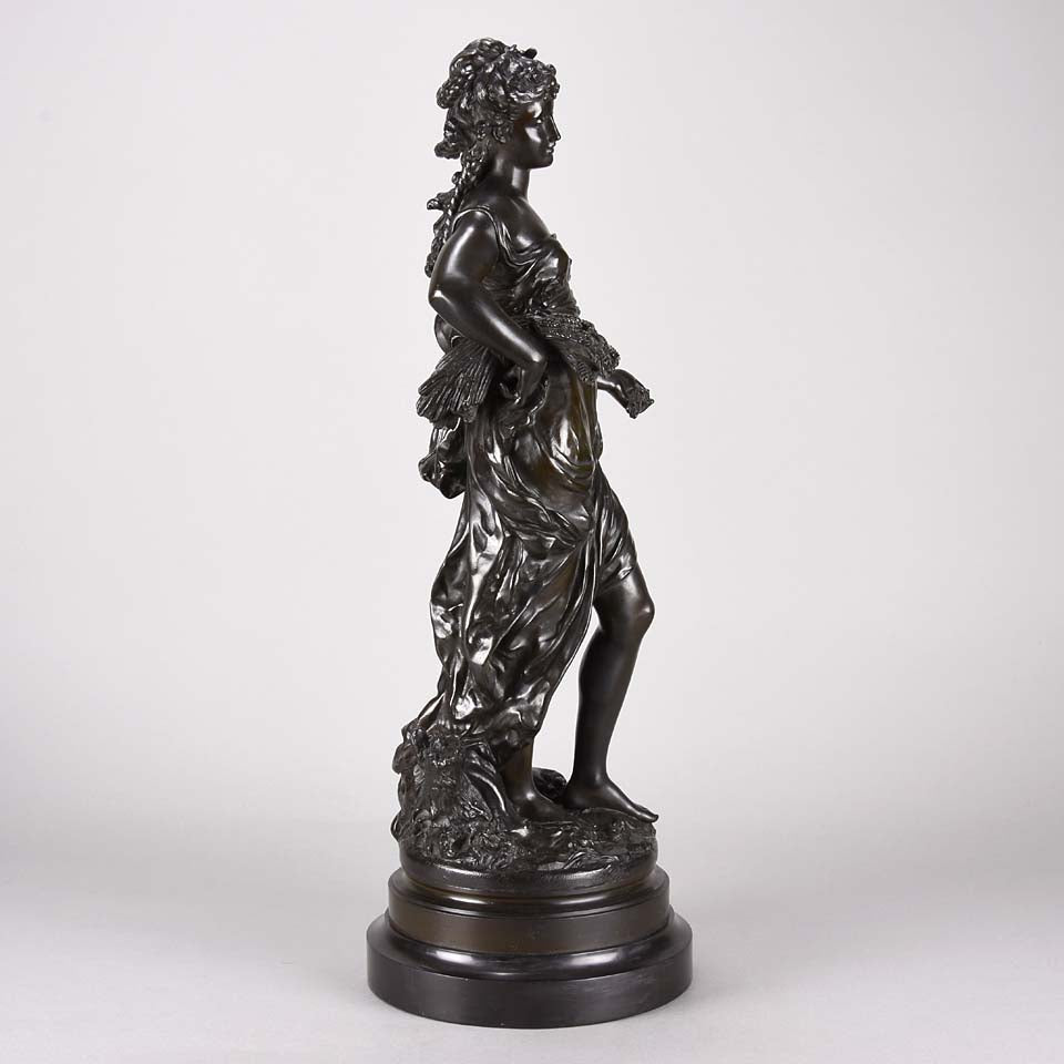 Art Nouveau Hippolyte Moreau Bronze - Classical Maidens - Hickmet Fine Arts
