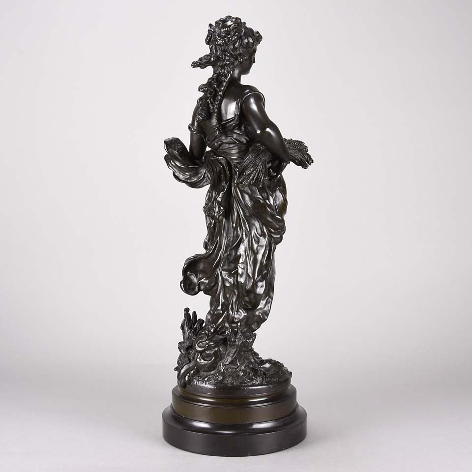 Art Nouveau Hippolyte Moreau Bronze - Classical Maidens - Hickmet Fine Arts