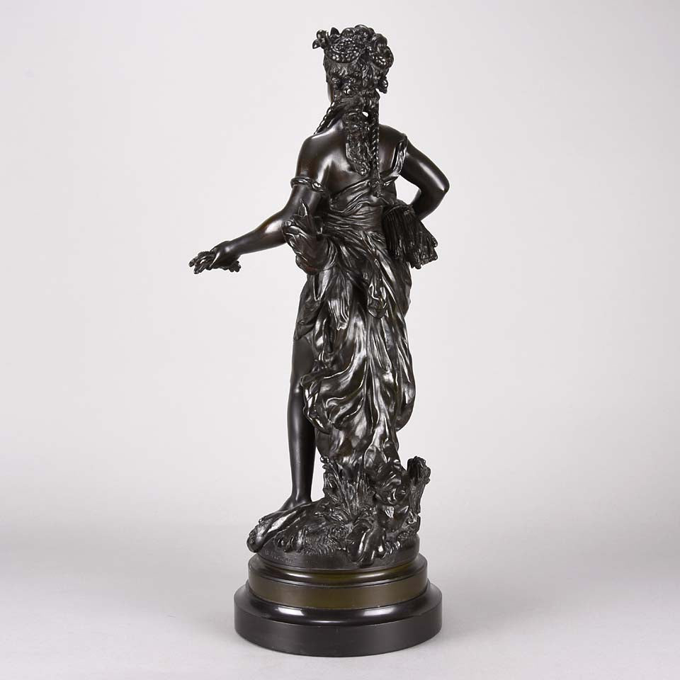 Art Nouveau Hippolyte Moreau Bronze - Classical Maidens - Hickmet Fine Arts