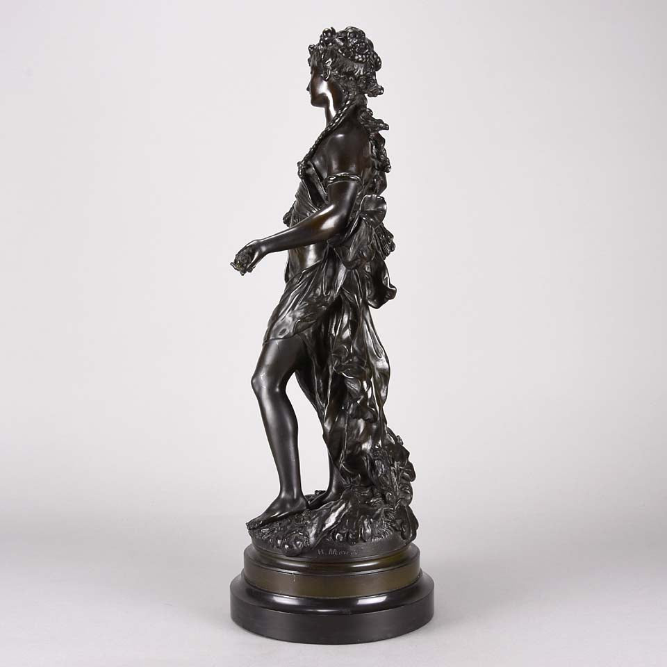 Art Nouveau Hippolyte Moreau Bronze - Classical Maidens - Hickmet Fine Arts