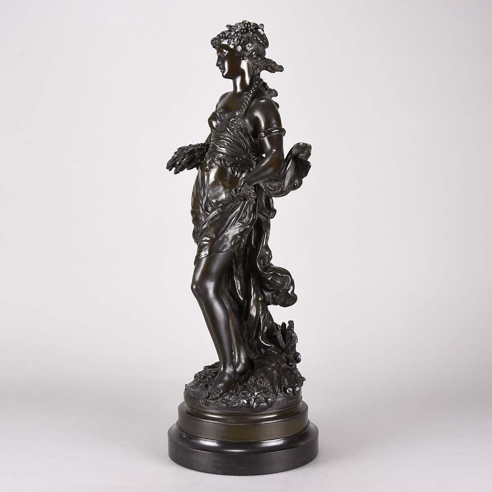 Art Nouveau Hippolyte Moreau Bronze - Classical Maidens - Hickmet Fine Arts