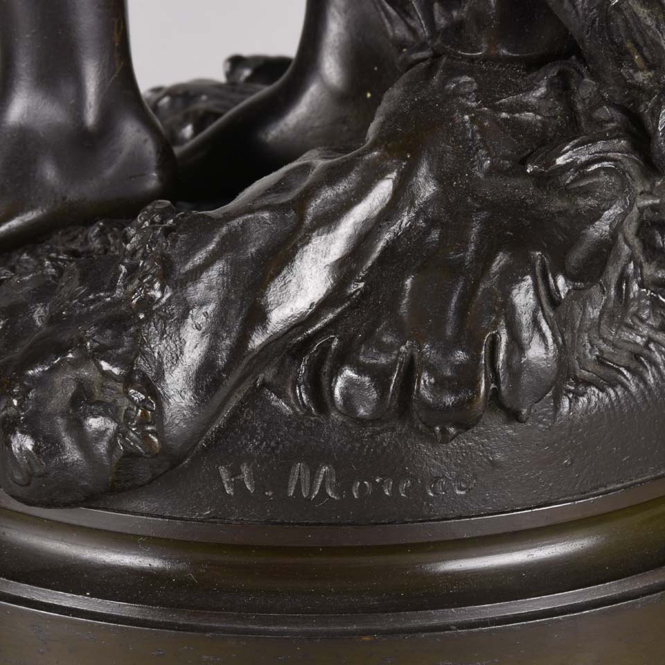 Art Nouveau Hippolyte Moreau Bronze - Classical Maidens - Hickmet Fine Arts