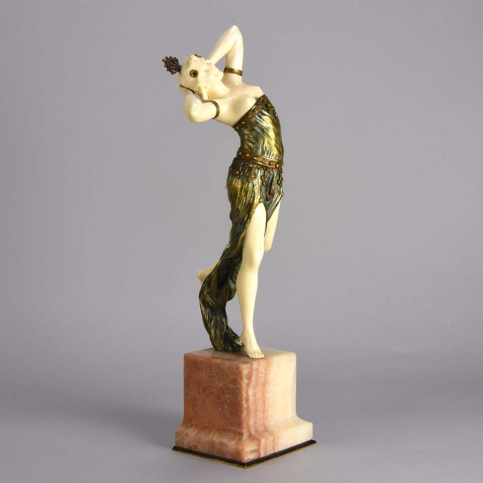 Henri Fugère Art Deco Bronze & Ivory Figure
