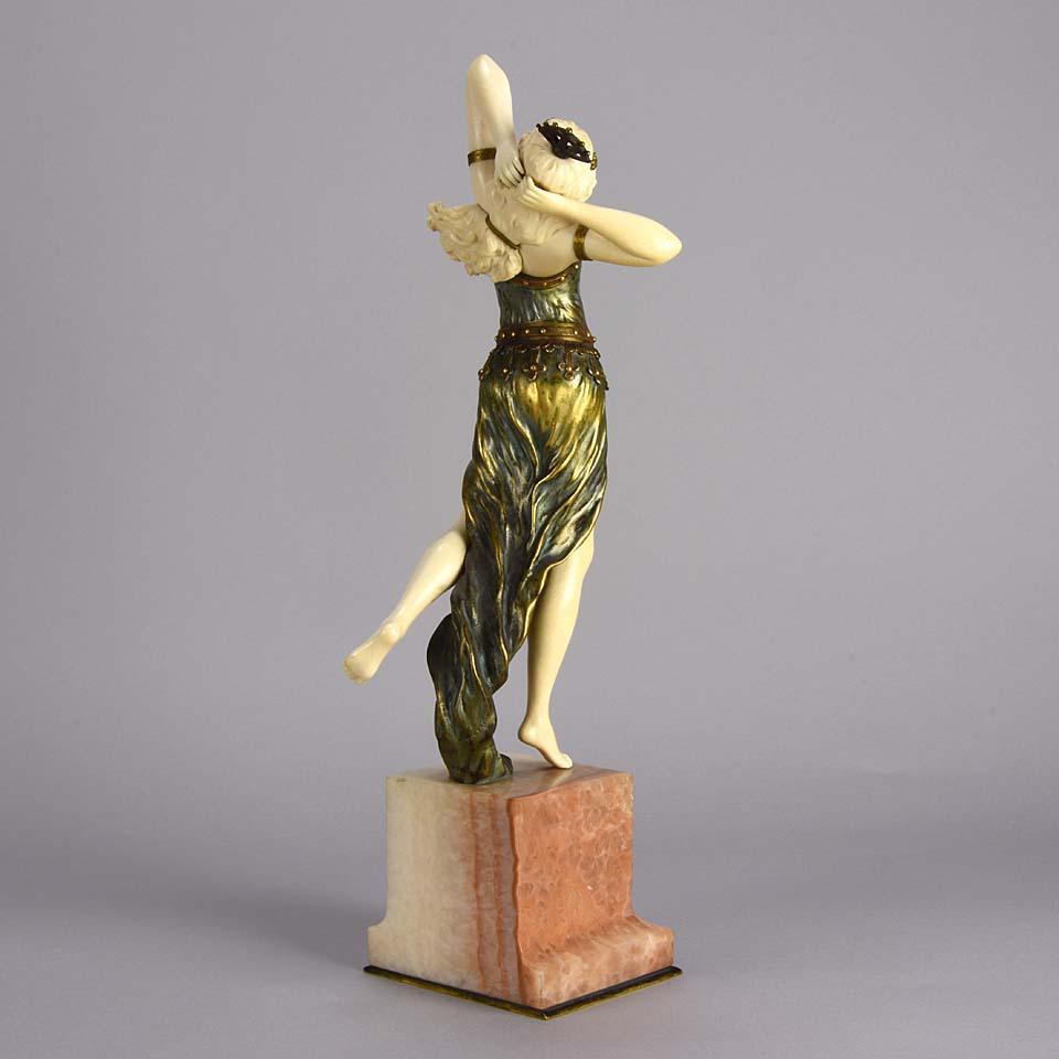 Henri Fugère Art Deco Bronze & Ivory Figure
