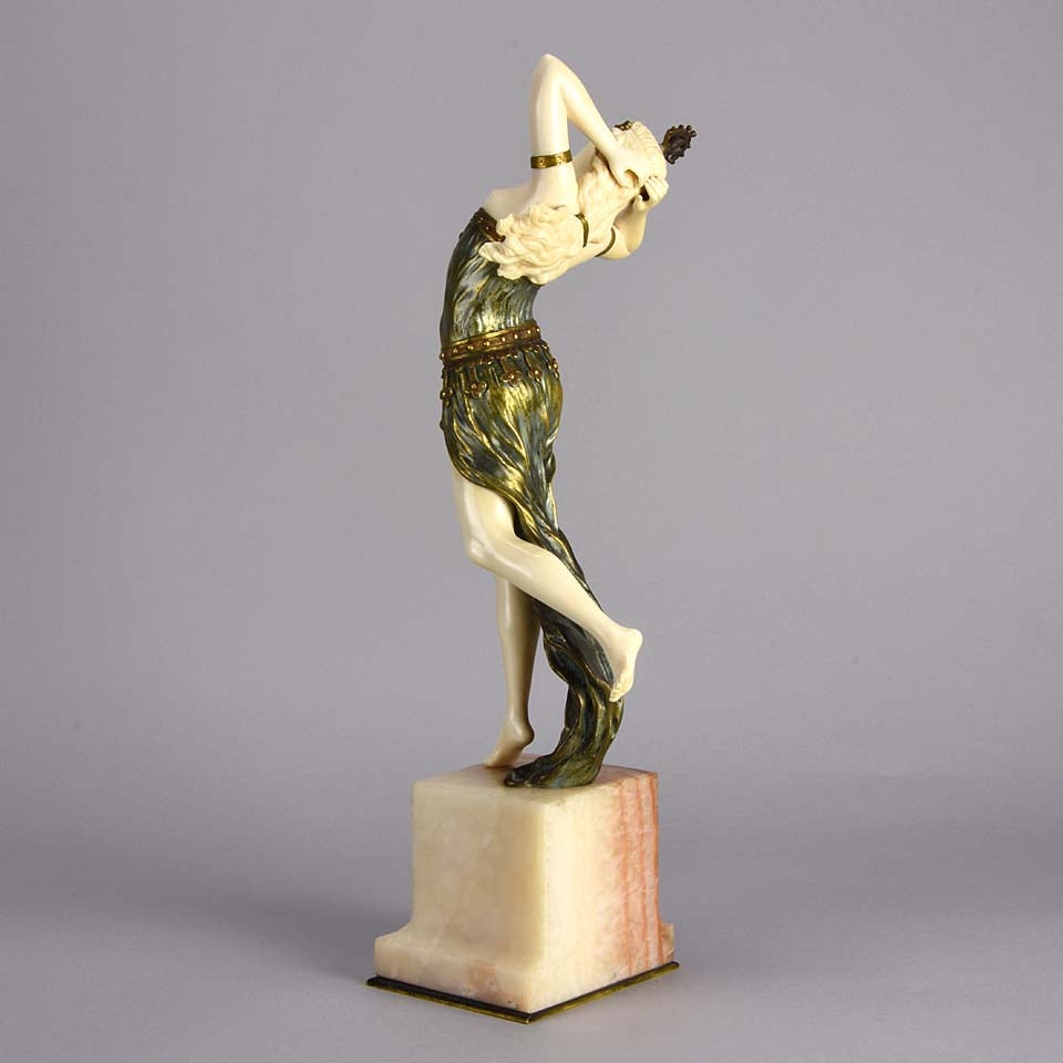 Henri Fugère Art Deco Bronze & Ivory Figure