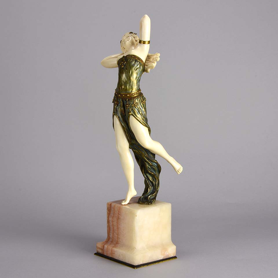 Henri Fugère Art Deco Bronze & Ivory Figure