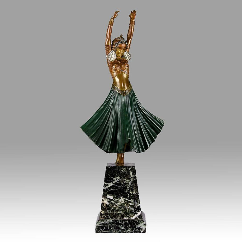 Chiparus Hindu Dancer - Demetre Chiparus Bronze - Hickmet Fine Arts