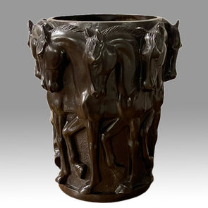 Bronze horse vase