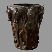 Bronze horse vase
