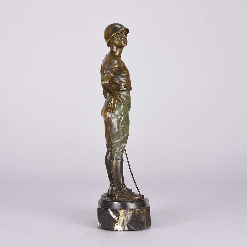 Franz Iffland - Art Deco Bronze Polo Player - Hickmet Fine Arts