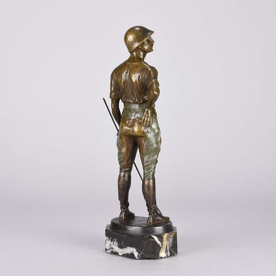 Franz Iffland - Art Deco Bronze Polo Player - Hickmet Fine Arts