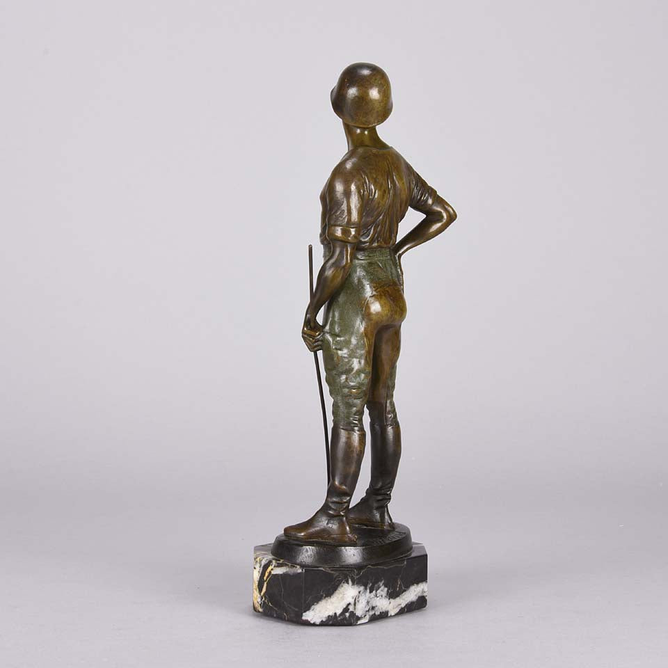 Franz Iffland - Art Deco Bronze Polo Player - Hickmet Fine Arts