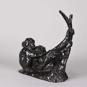 Rochard Bronze 'Deux Singes' Animalier Bronze 