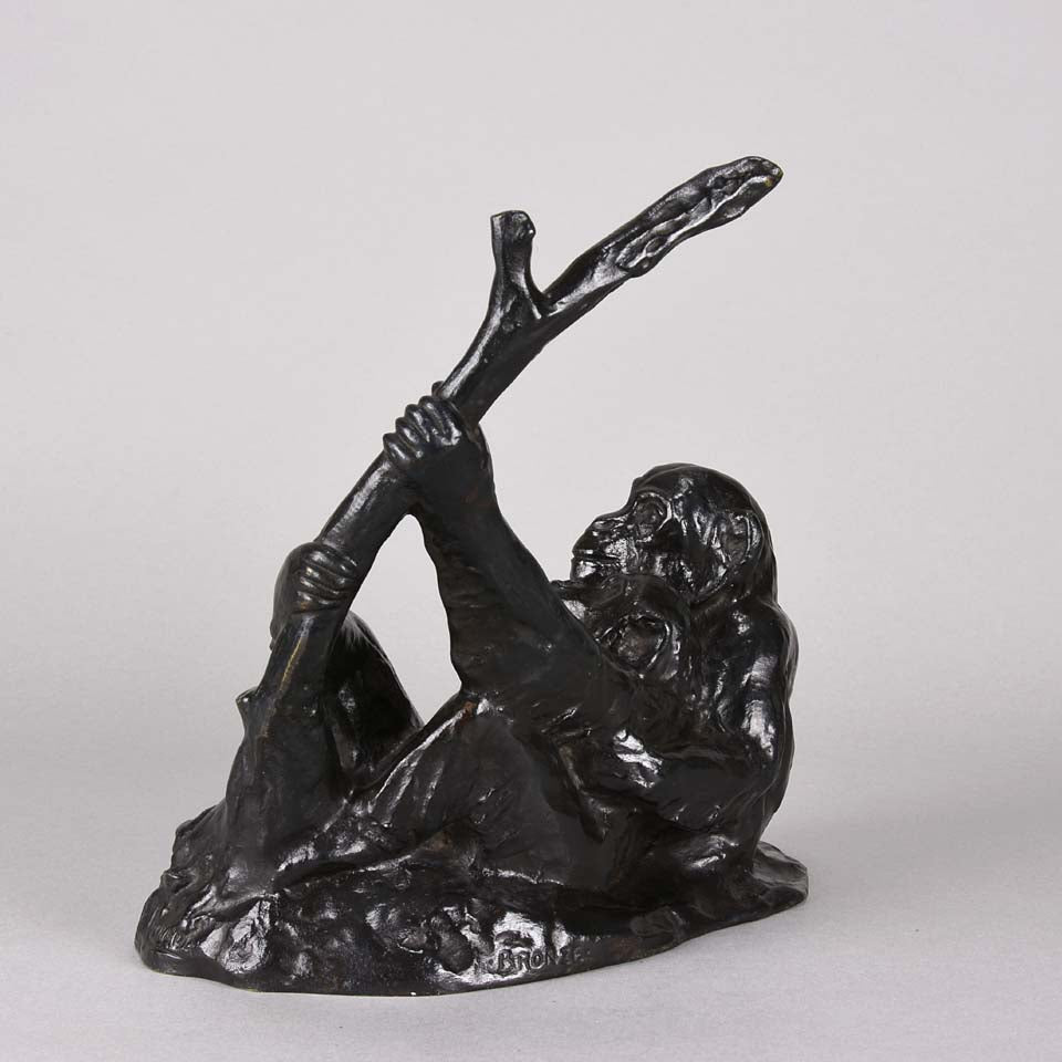 Rochard Bronze 'Deux Singes' Animalier Bronze 