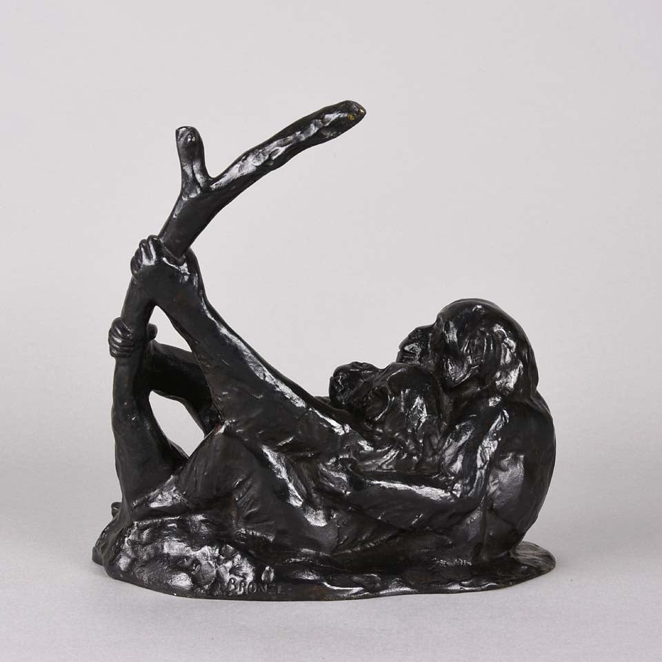 Rochard Bronze 'Deux Singes' Animalier Bronze 