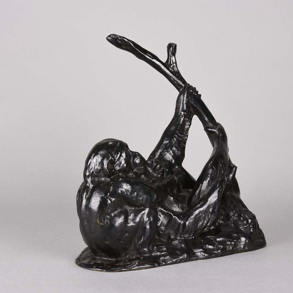 Rochard Bronze 'Deux Singes' Animalier Bronze 