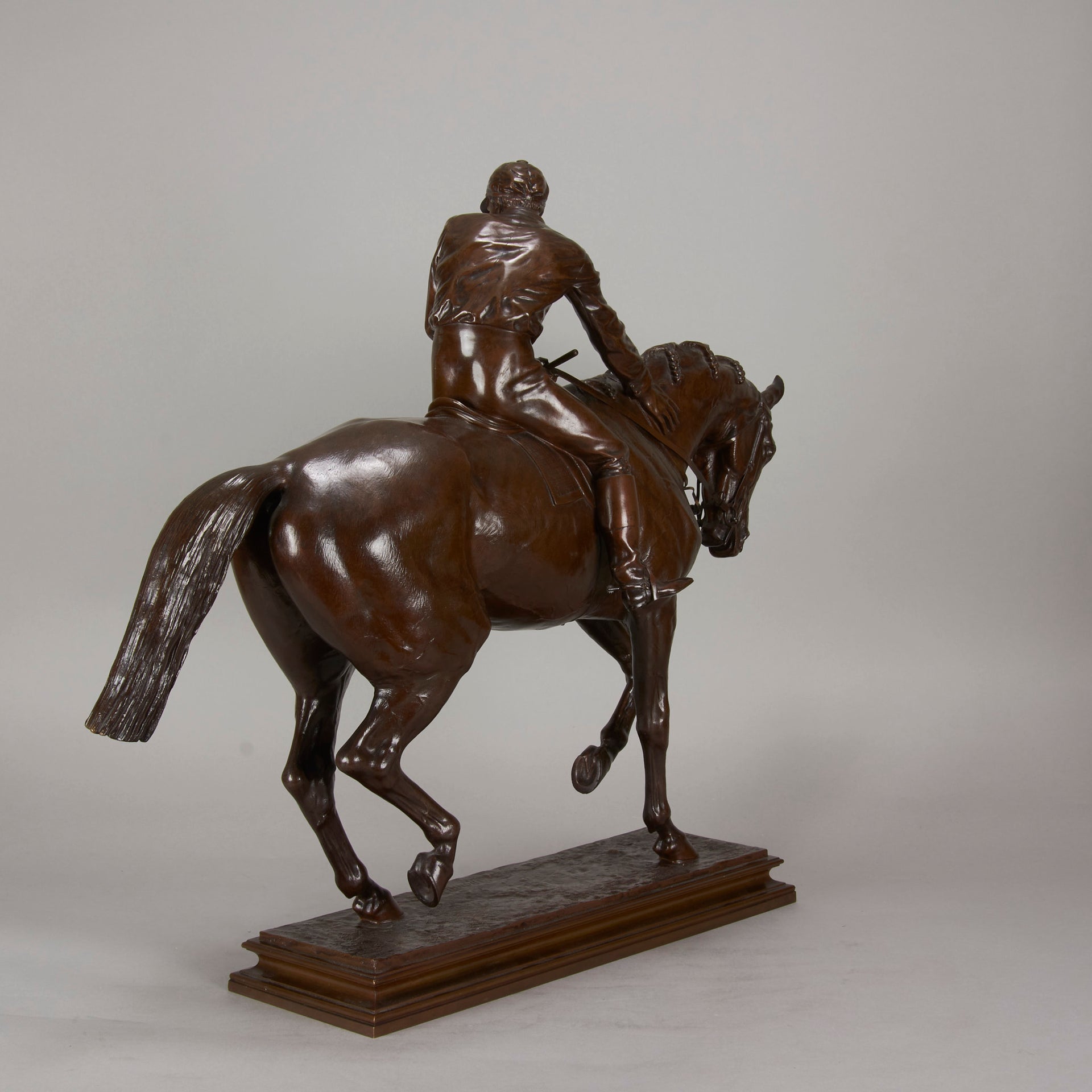 Bonheur Bronze Le Grand Jockey - Animaliers - Antique Bronze - Hickmet Fine Arts