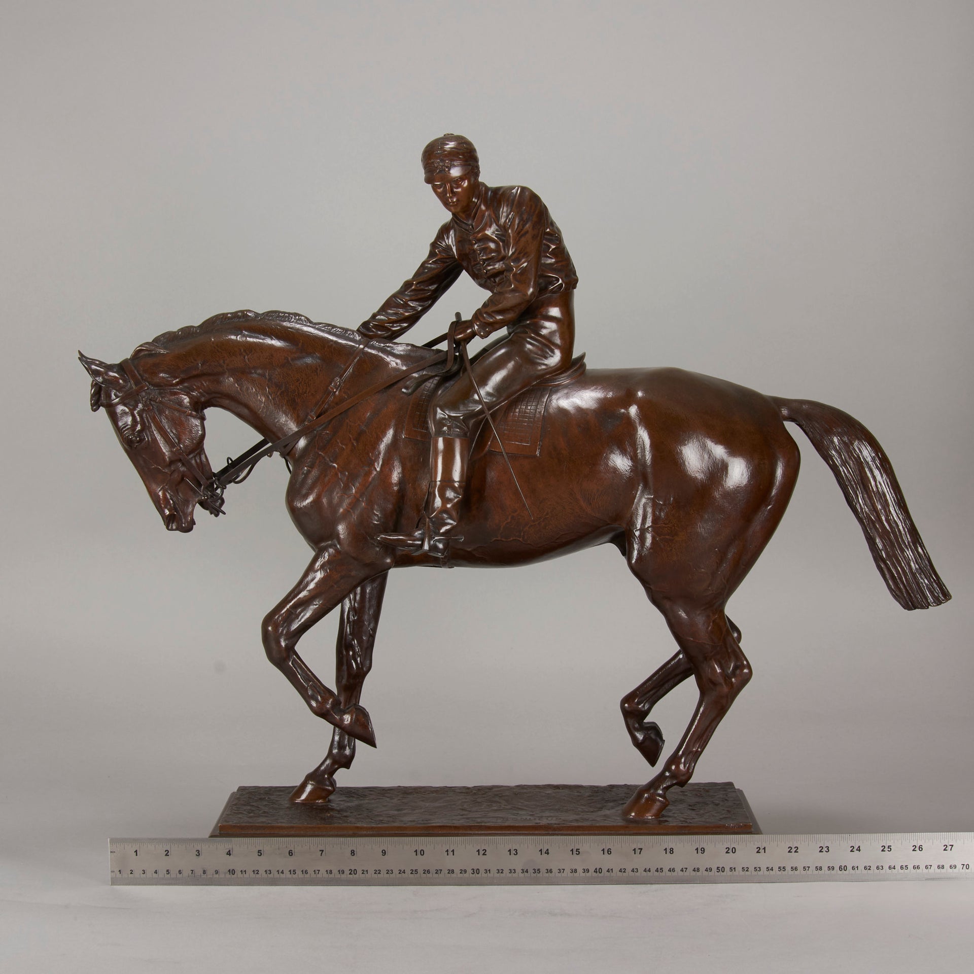 Bonheur Bronze Le Grand Jockey - Animaliers - Antique Bronze - Hickmet Fine Arts