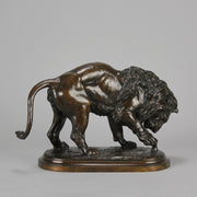Animal Bronze - Isidore Bonheur Lion & Mouse - Hickmet Fine Arts
