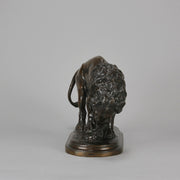 Animal Bronze - Isidore Bonheur Lion & Mouse - Hickmet Fine Arts