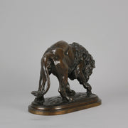 Animal Bronze - Isidore Bonheur Lion & Mouse - Hickmet Fine Arts