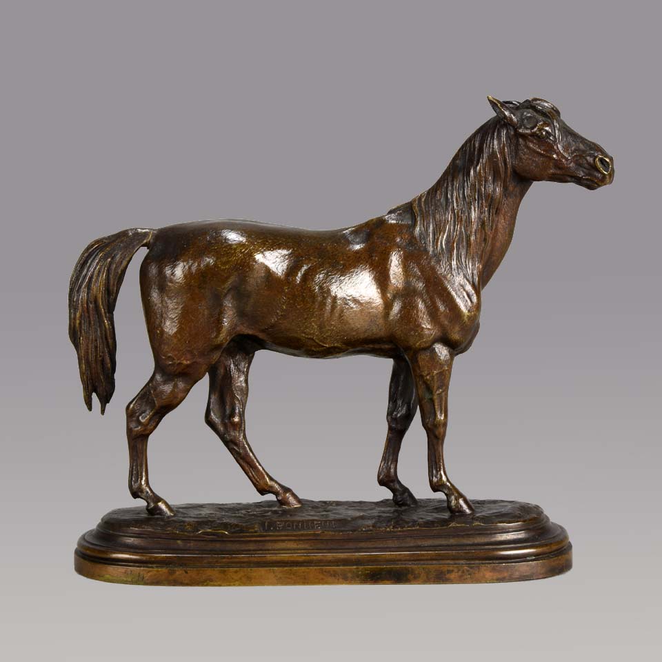 Bonheur Horse - Animalier Bronze by Bonheur 